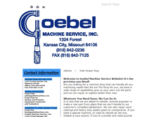 Tablet Screenshot of goebelmachine.com